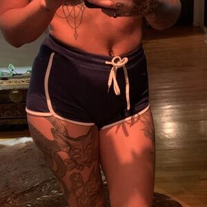 Ardene Navy Lounge Shorts with White Trim